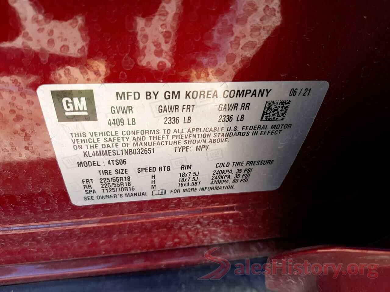 KL4MMESL1NB032651 2022 BUICK ENCORE