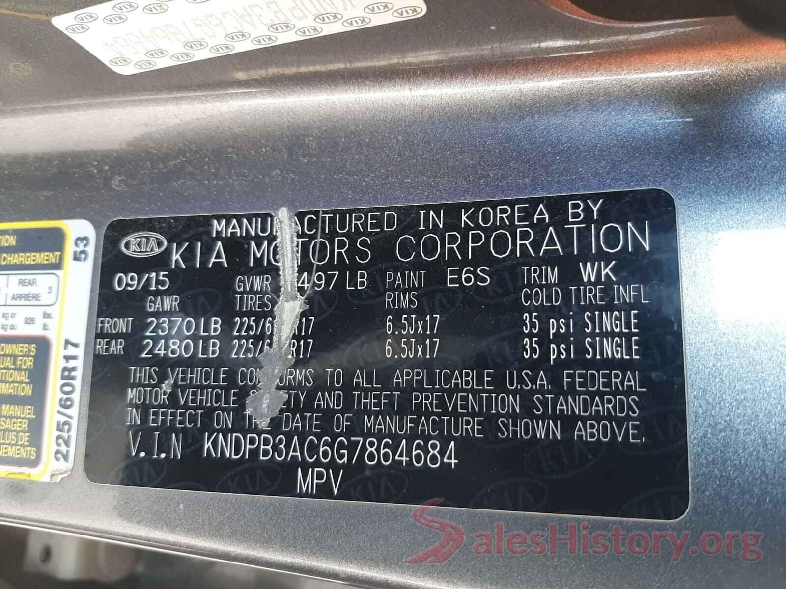 KNDPB3AC6G7864684 2016 KIA SPORTAGE