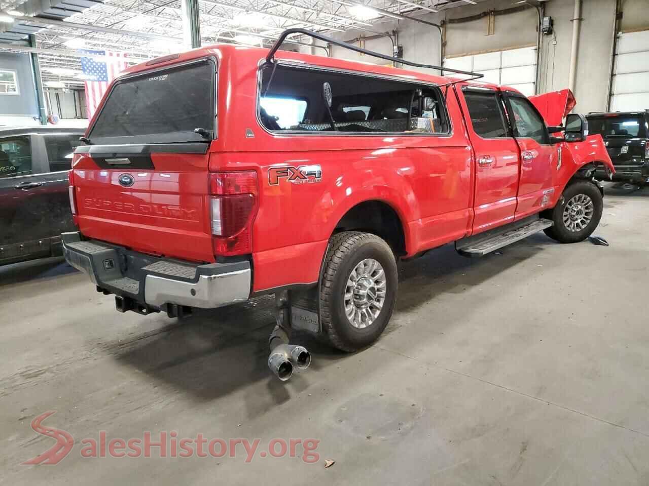 2021 FORD F350 VIN 1FT8W3BT0MED72652, rear 3/4 view