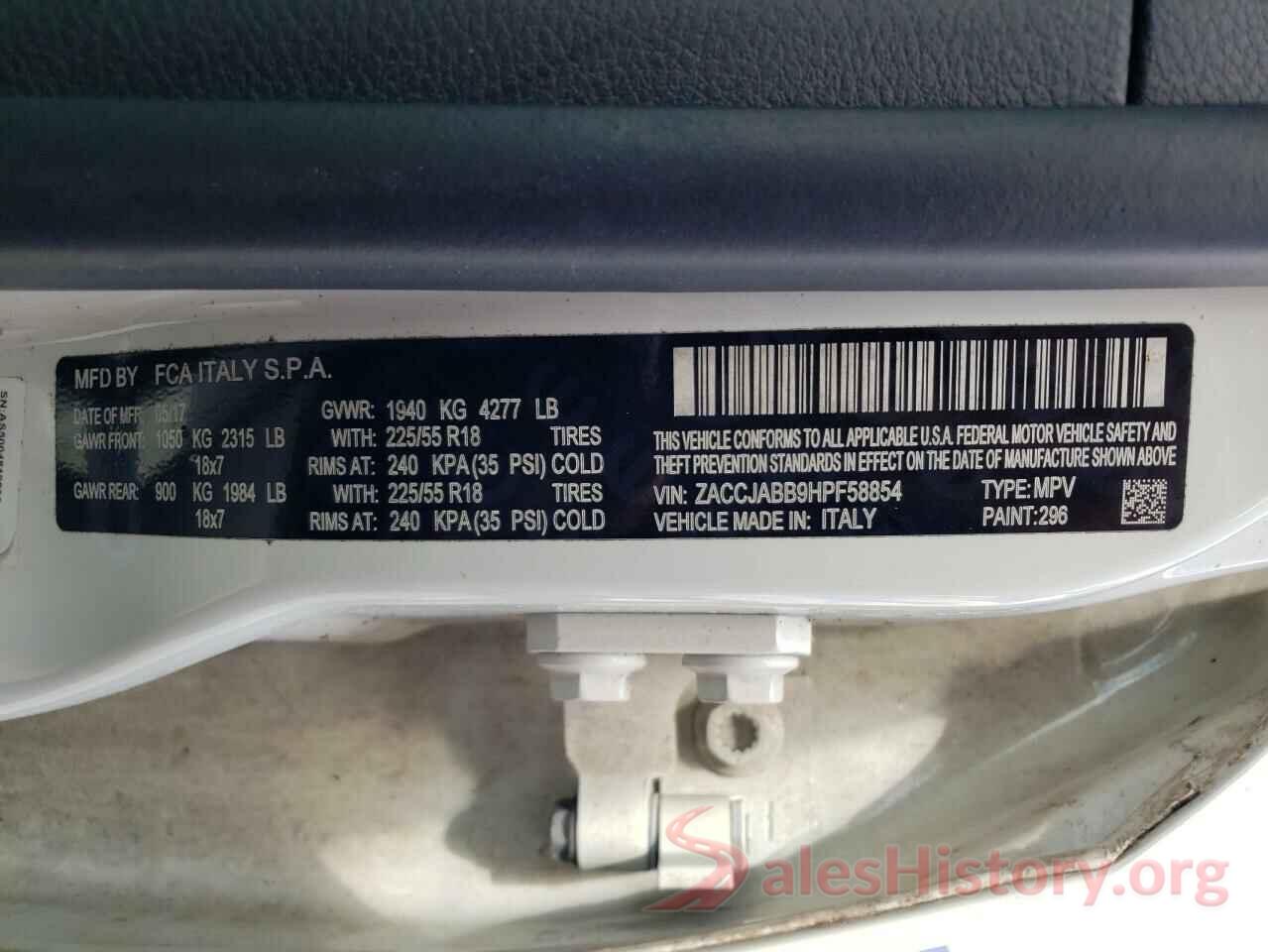 ZACCJABB9HPF58854 2017 JEEP RENEGADE