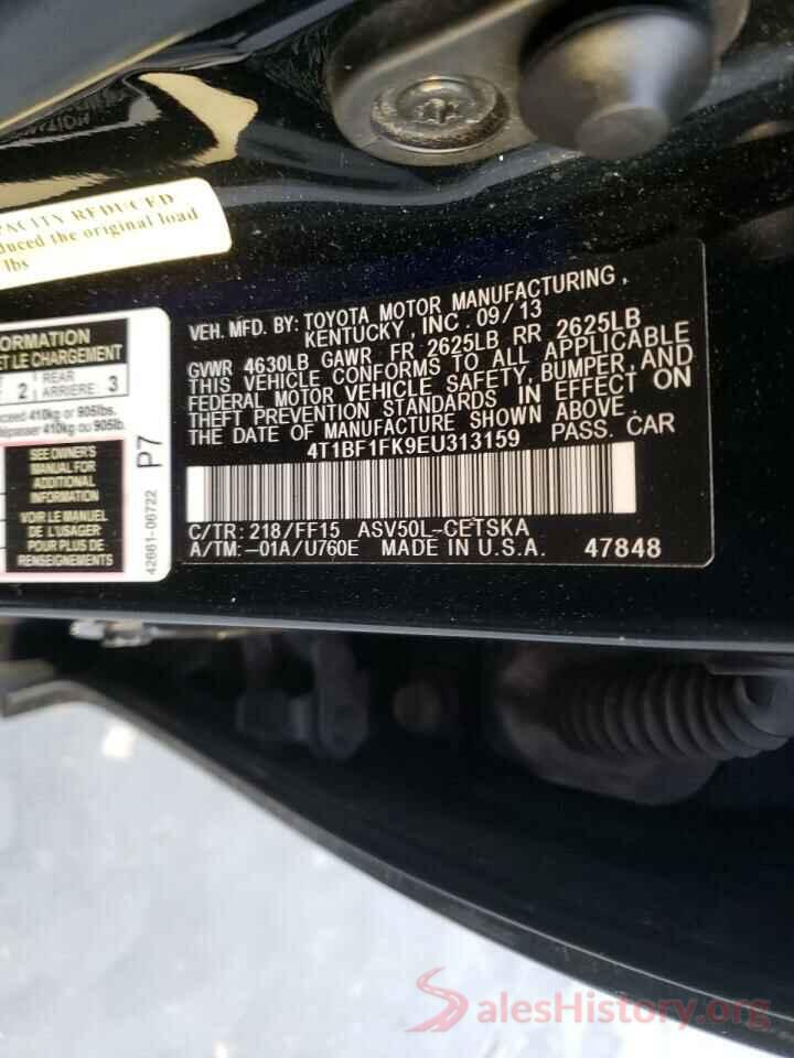 4T1BF1FK9EU313159 2014 TOYOTA CAMRY