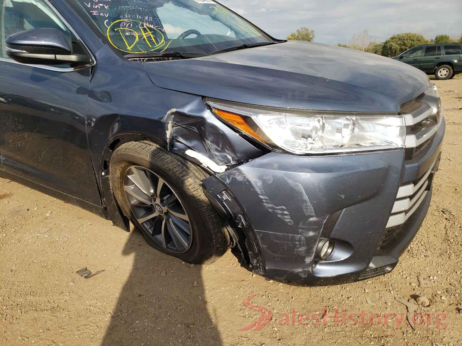 5TDJZRFH4KS735494 2019 TOYOTA HIGHLANDER