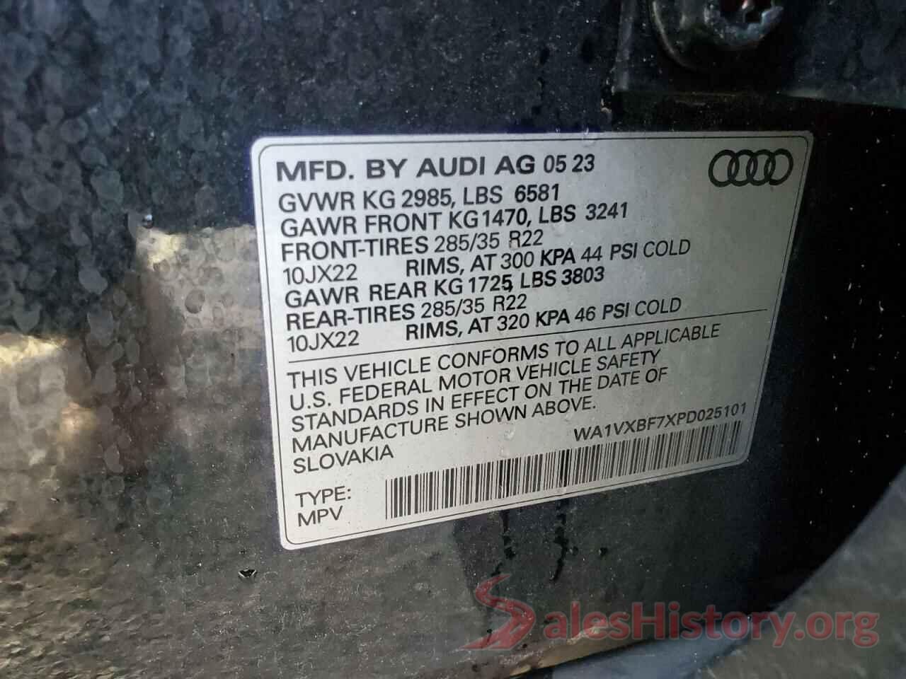 WA1VXBF7XPD025101 2023 AUDI Q7