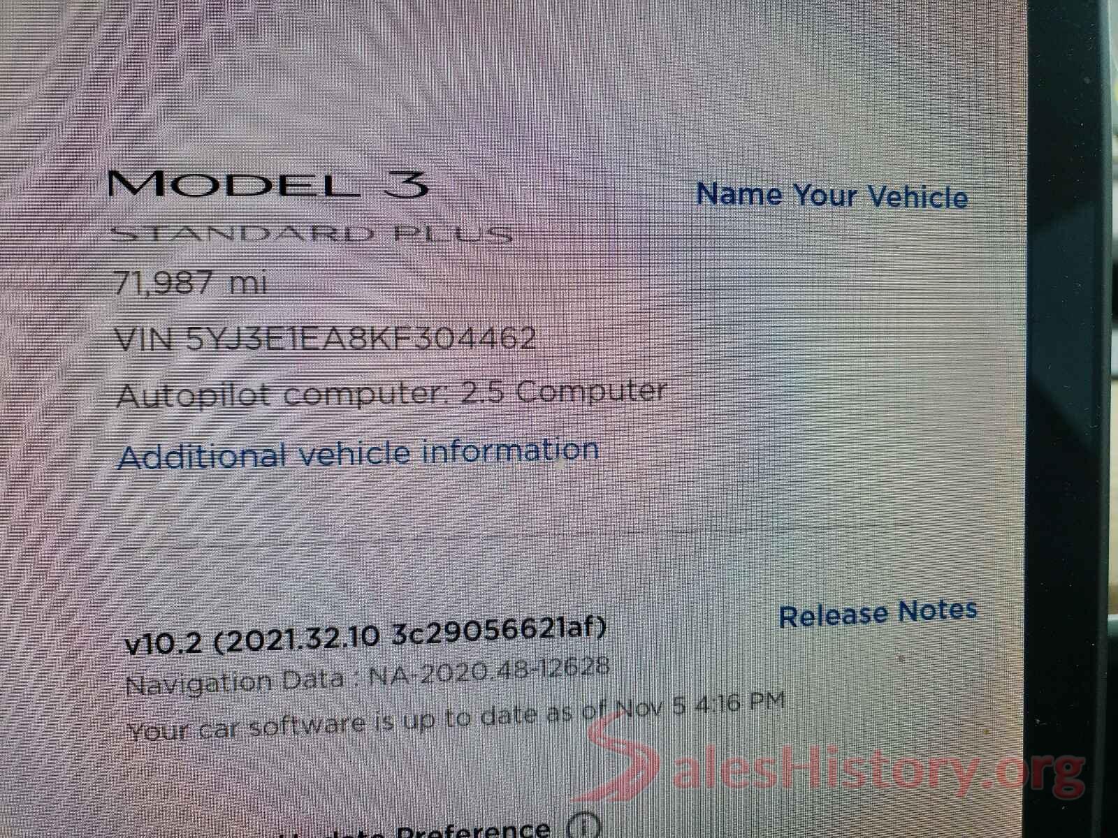 5YJ3E1EA8KF304462 2019 TESLA MODEL 3