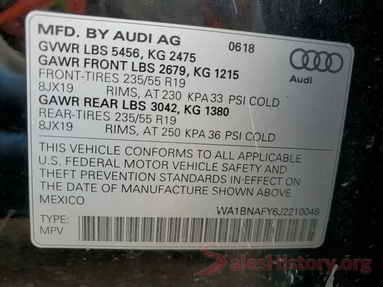 WA1BNAFY6J2210048 2018 AUDI Q5