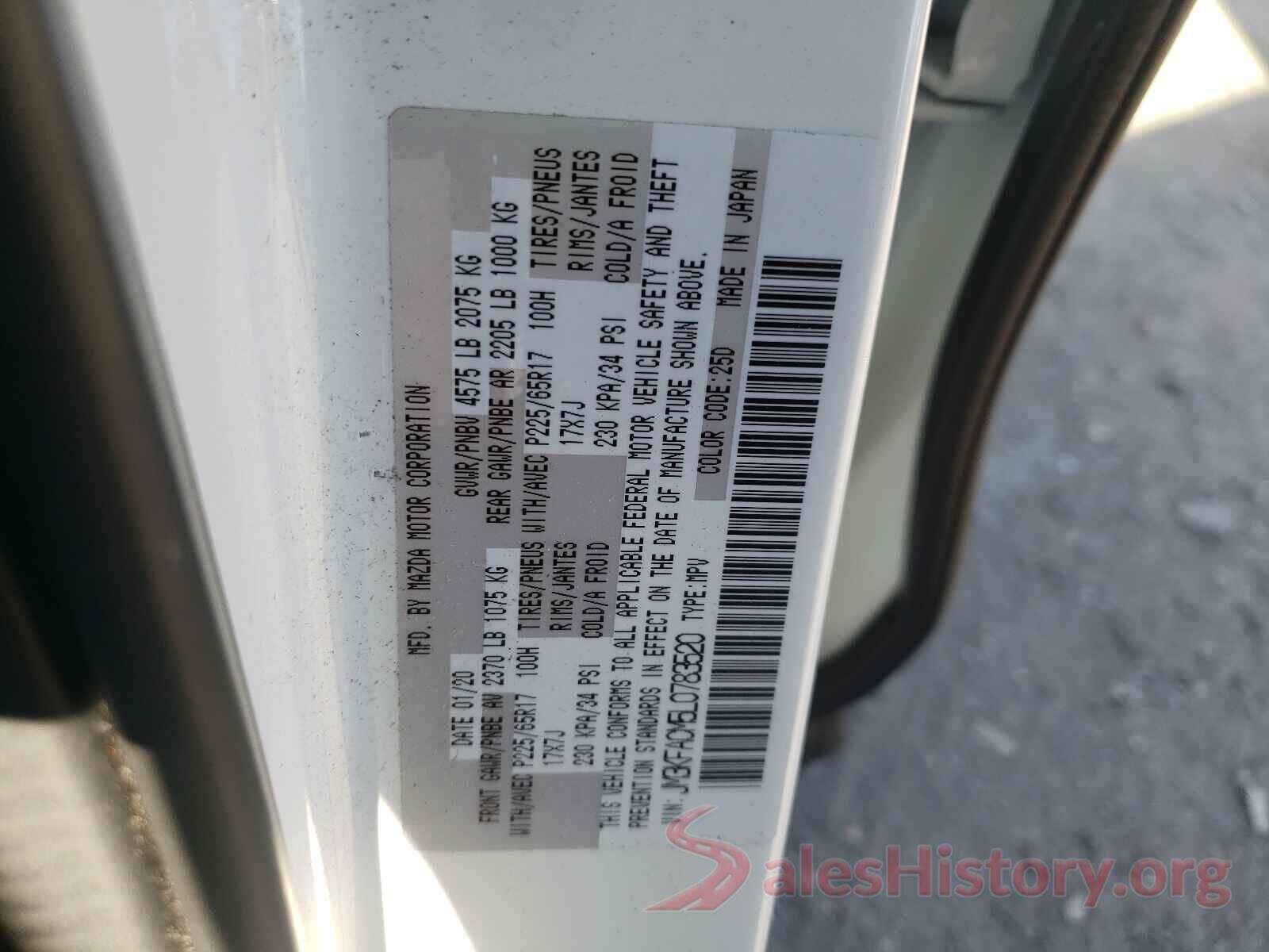 JM3KFACM5L0783520 2020 MAZDA CX-5