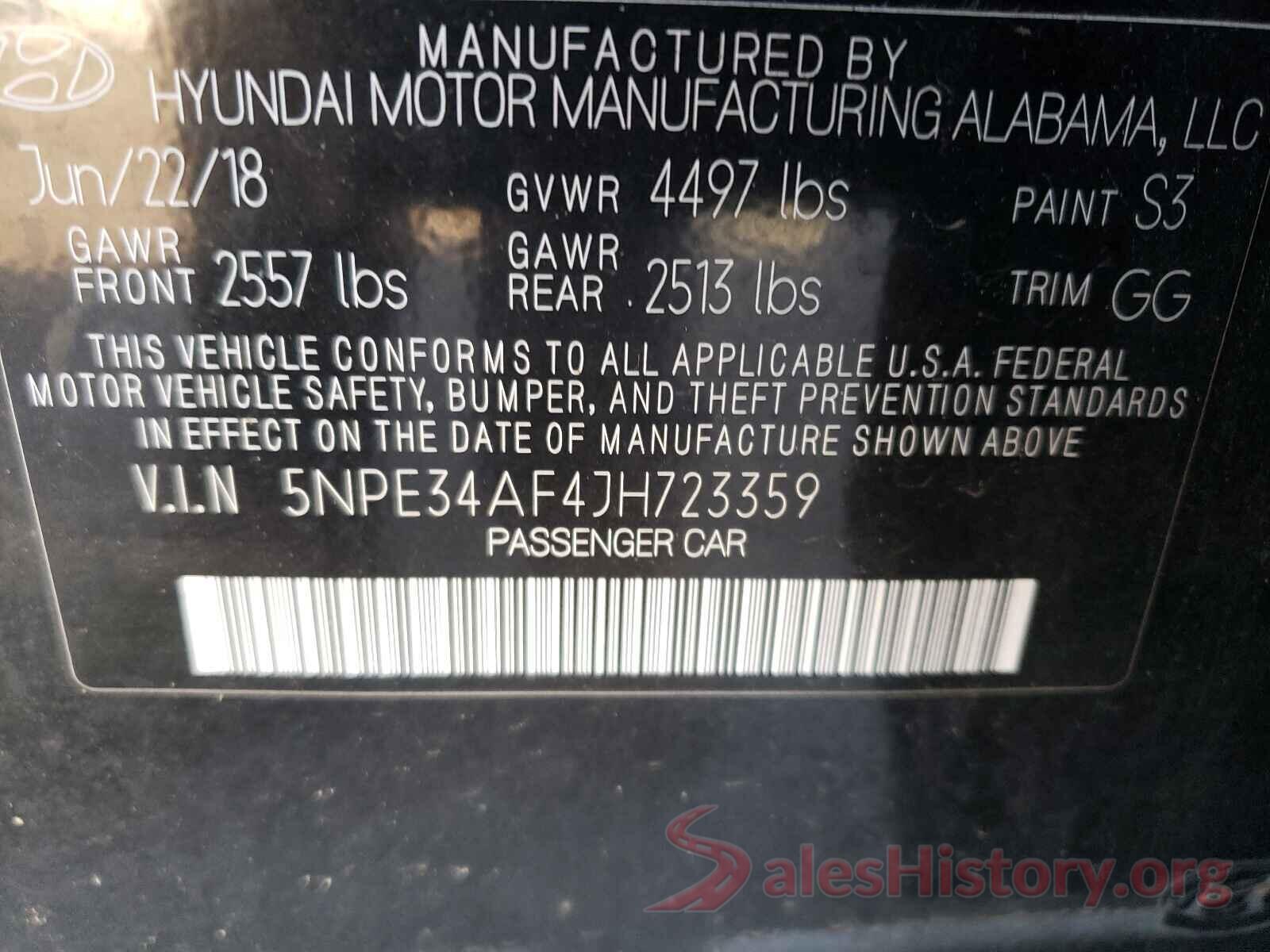 5NPE34AF4JH723359 2018 HYUNDAI SONATA