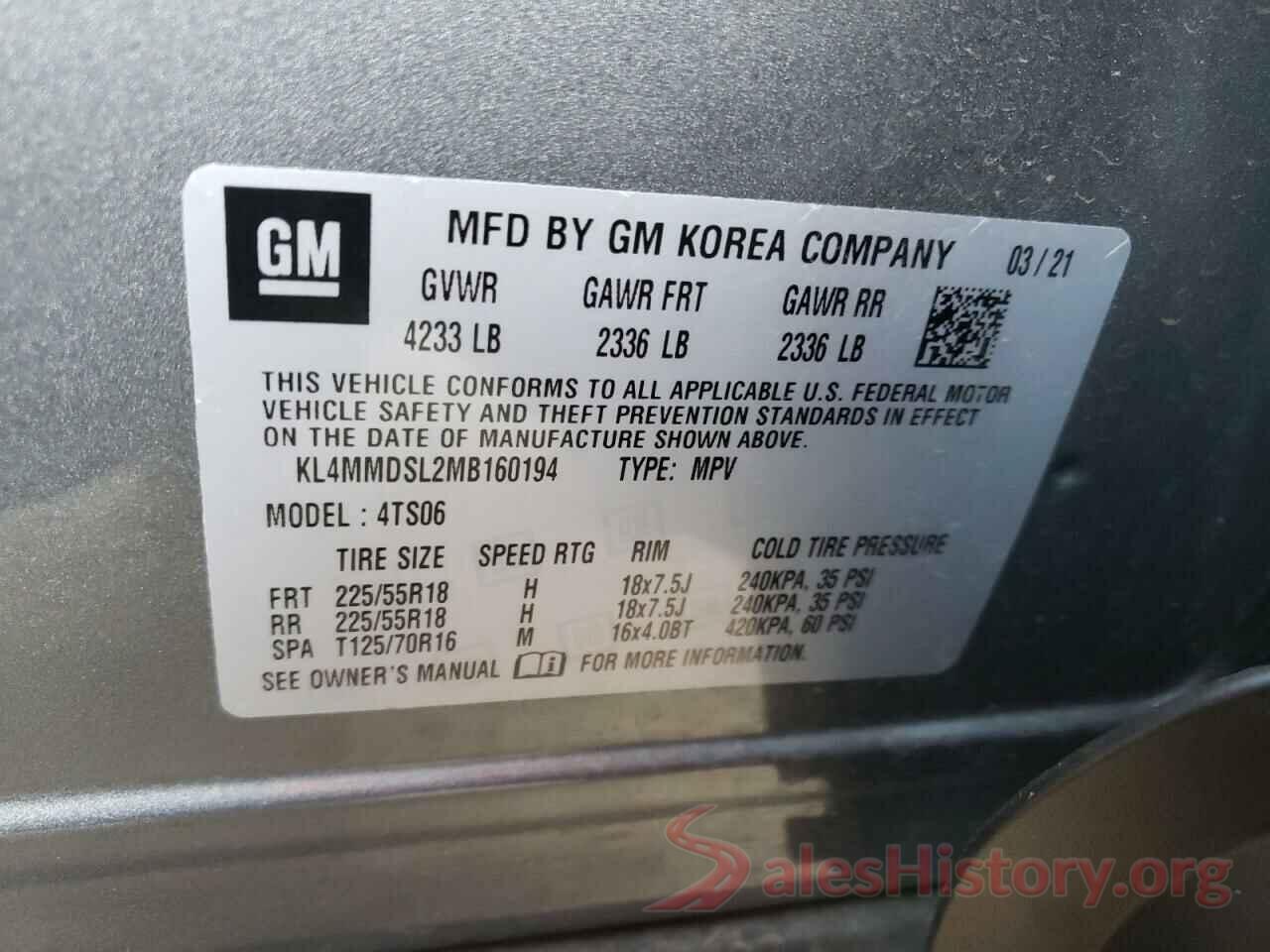 KL4MMDSL2MB160194 2021 BUICK ENCORE