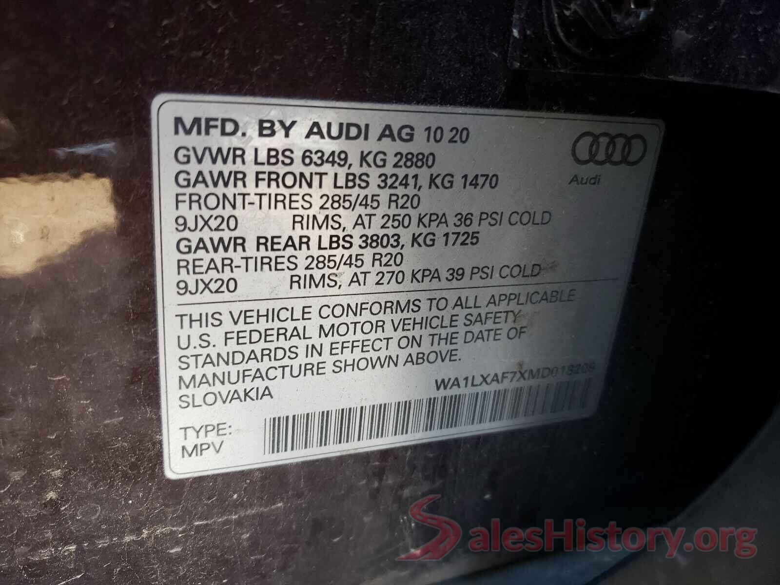 WA1LXAF7XMD018209 2021 AUDI Q7