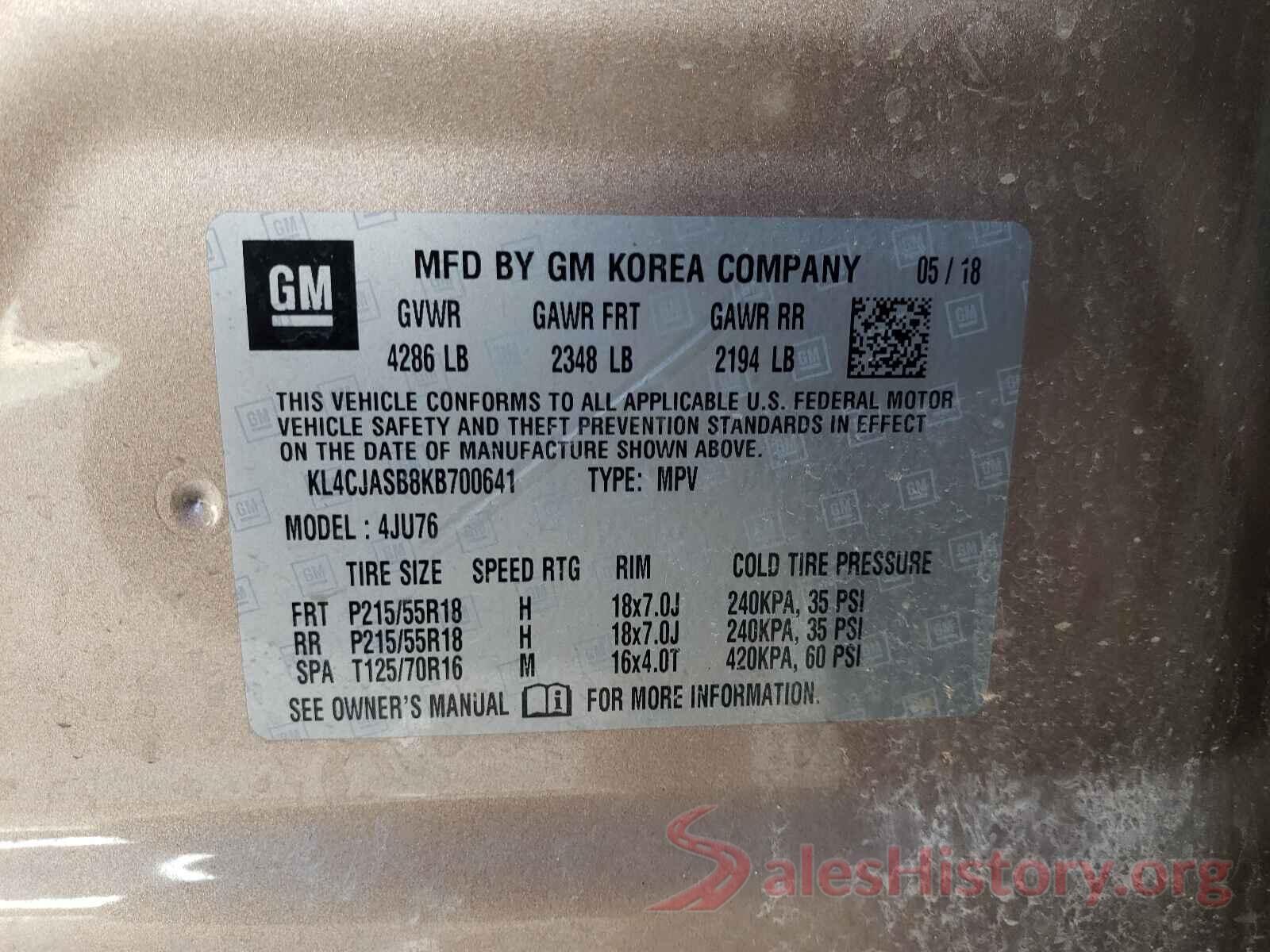 KL4CJASB8KB700641 2019 BUICK ENCORE