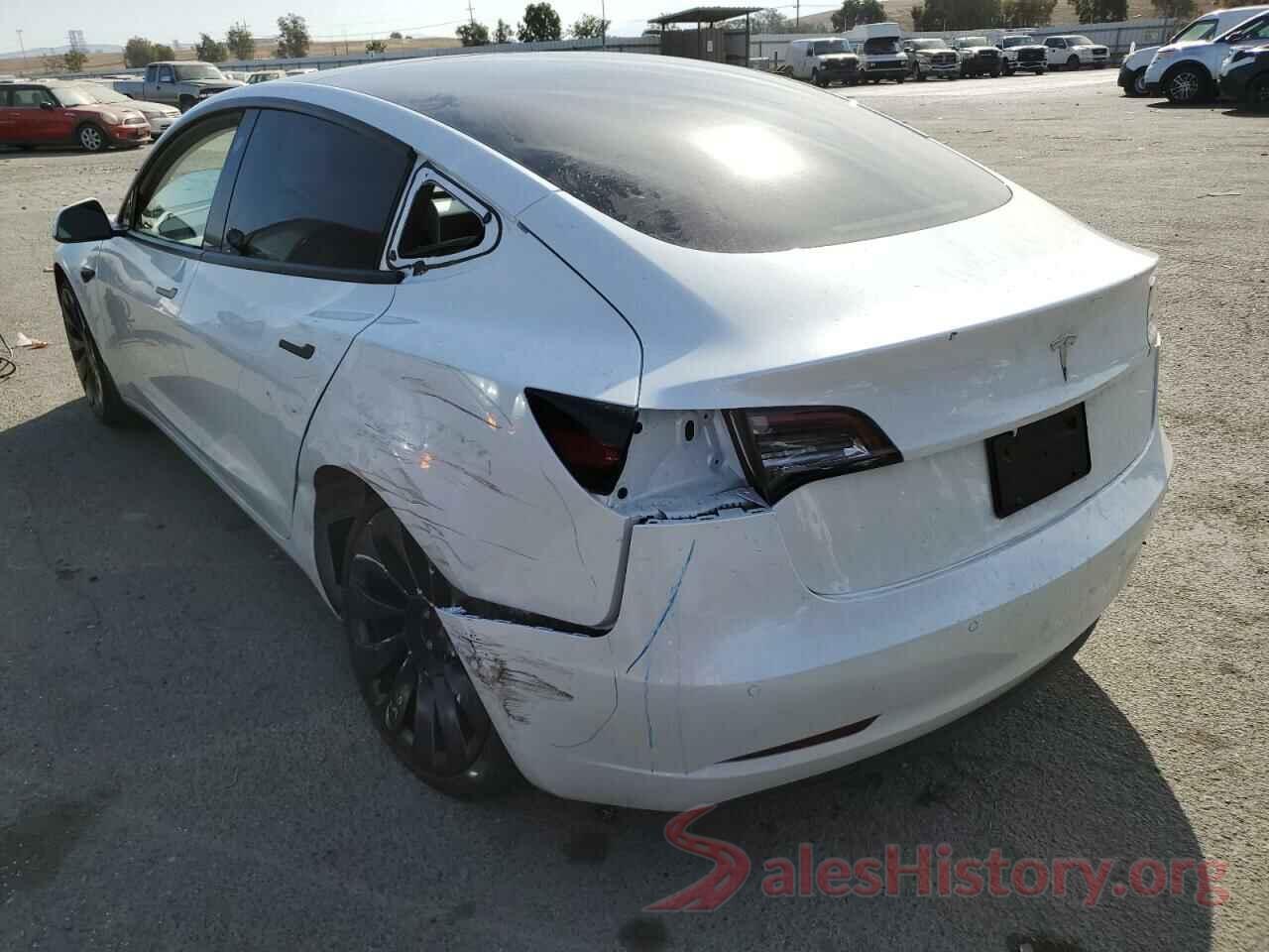 5YJ3E1EC8NF326161 2022 TESLA MODEL 3