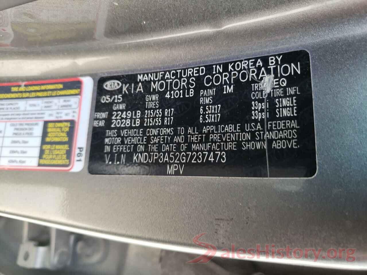 KNDJP3A52G7237473 2016 KIA SOUL