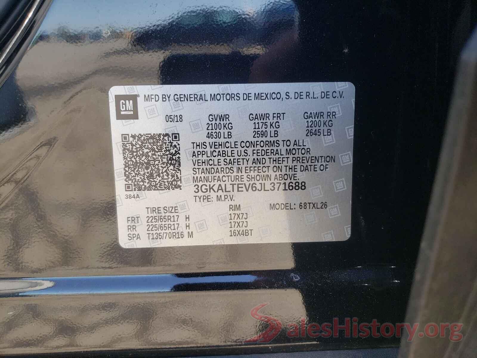 3GKALTEV6JL371688 2018 GMC TERRAIN