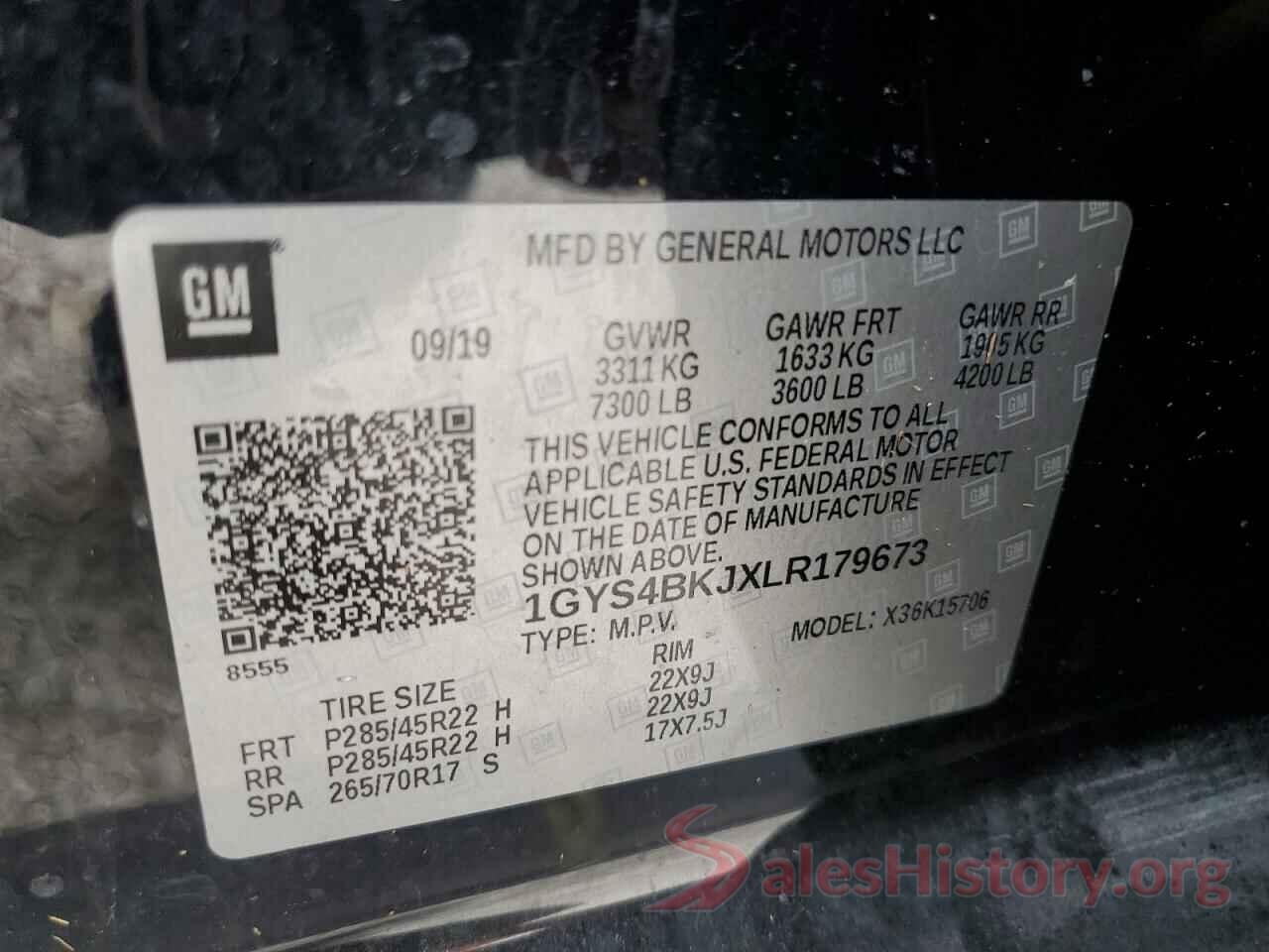 1GYS4BKJXLR179673 2020 CADILLAC ESCALADE