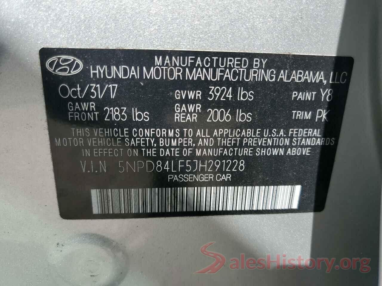 5NPD84LF5JH291228 2018 HYUNDAI ELANTRA