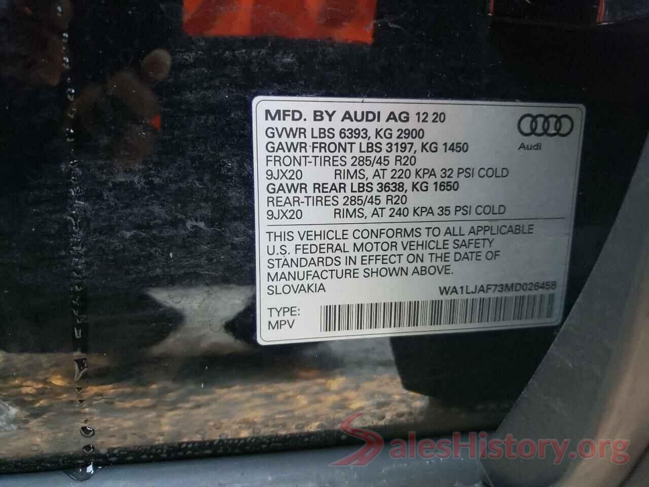 WA1LJAF73MD026458 2021 AUDI Q7