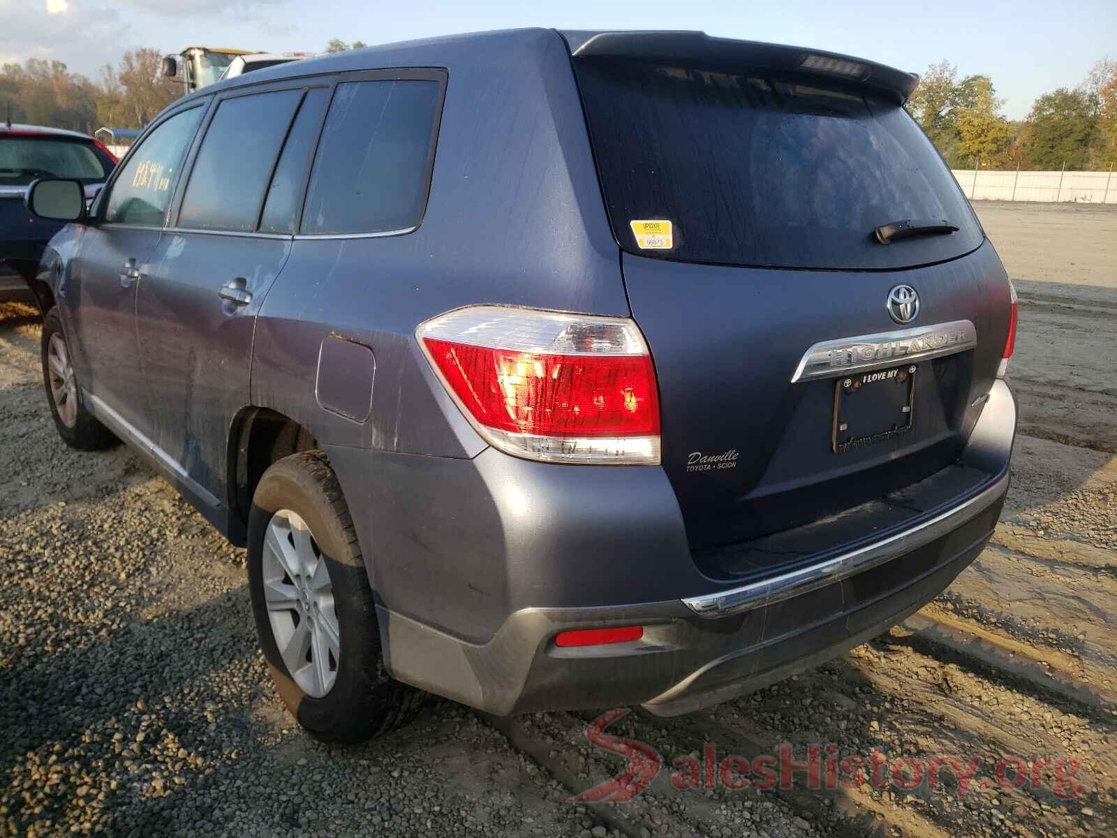 5TDBK3EH0DS207557 2013 TOYOTA HIGHLANDER