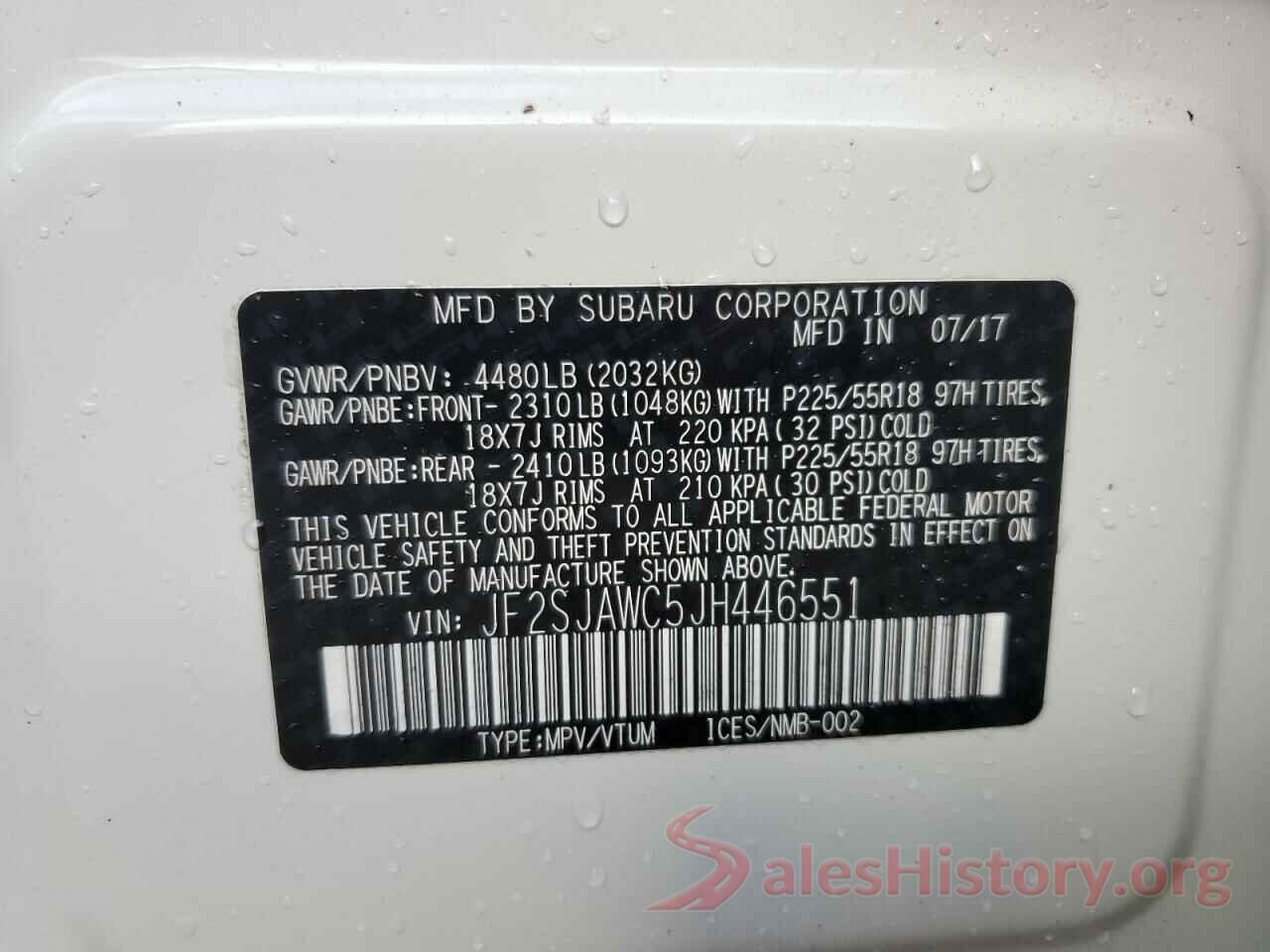 JF2SJAWC5JH446551 2018 SUBARU FORESTER