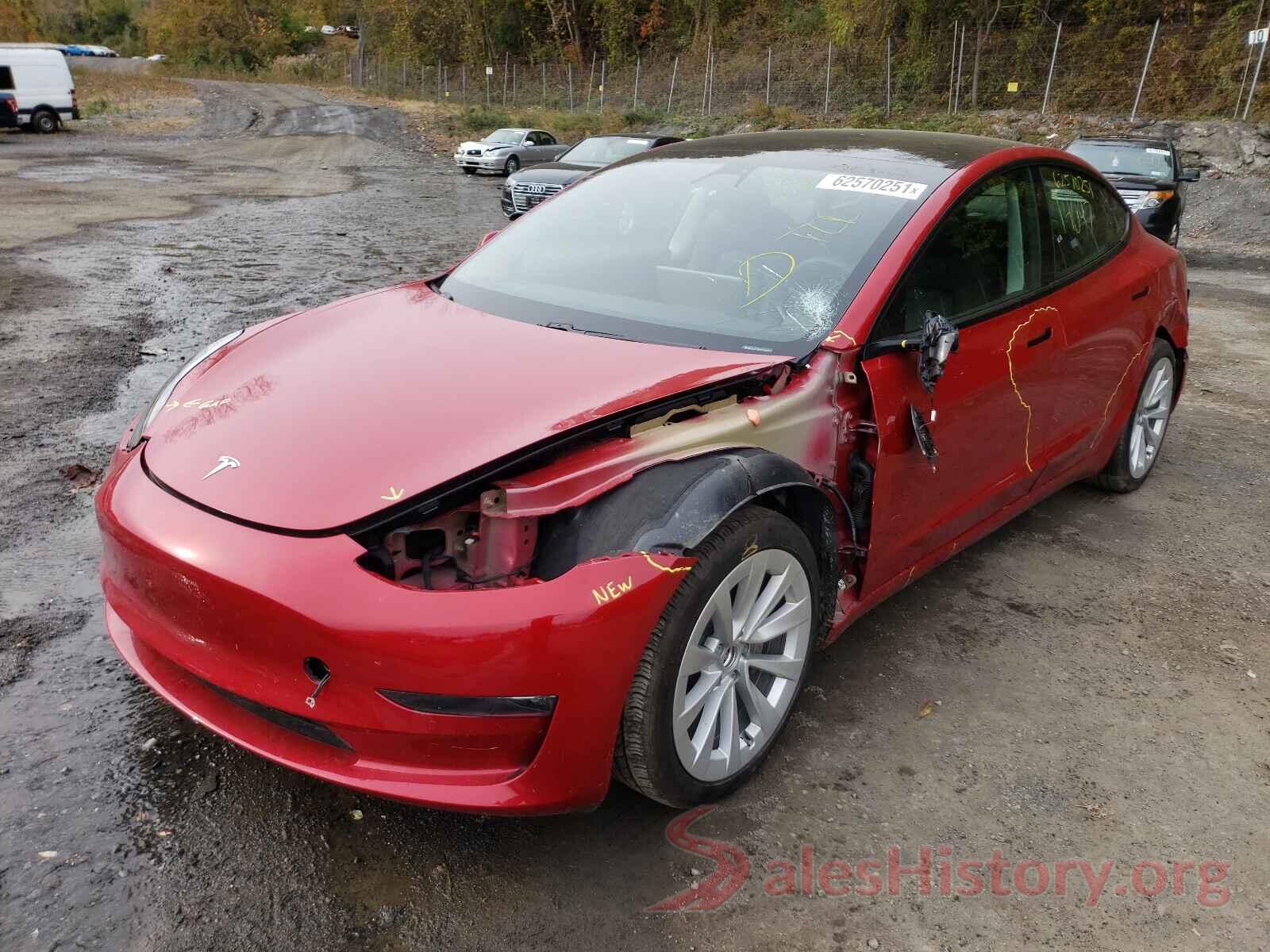 5YJ3E1EB1MF924257 2021 TESLA MODEL 3