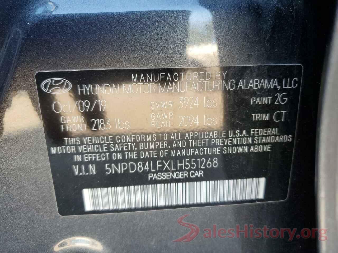 5NPD84LFXLH551268 2020 HYUNDAI ELANTRA