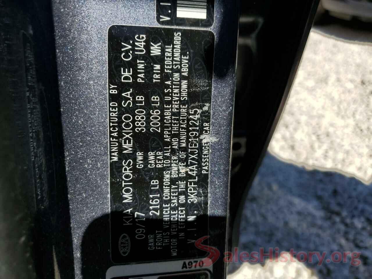 3KPFL4A7XJE191245 2018 KIA FORTE