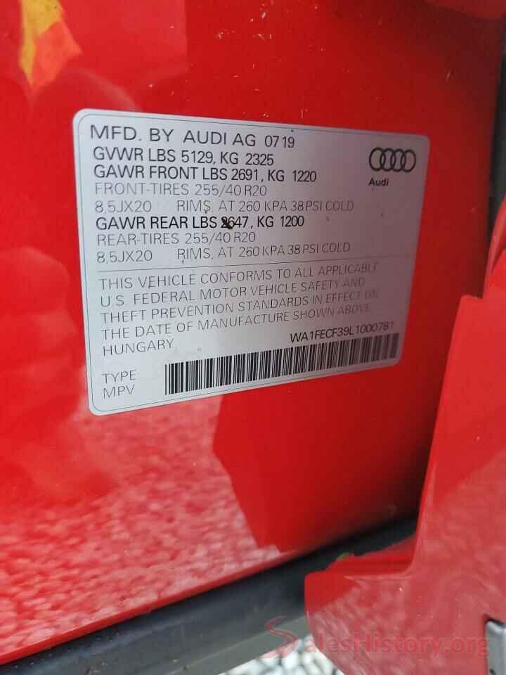 WA1FECF39L1000781 2020 AUDI Q3