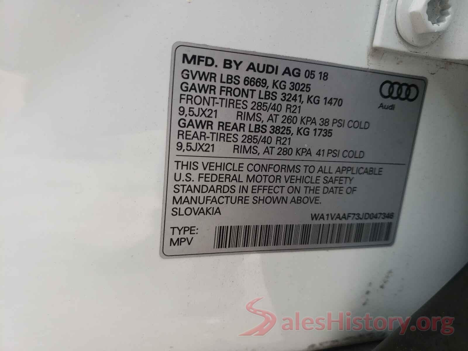 WA1VAAF73JD047346 2018 AUDI Q7