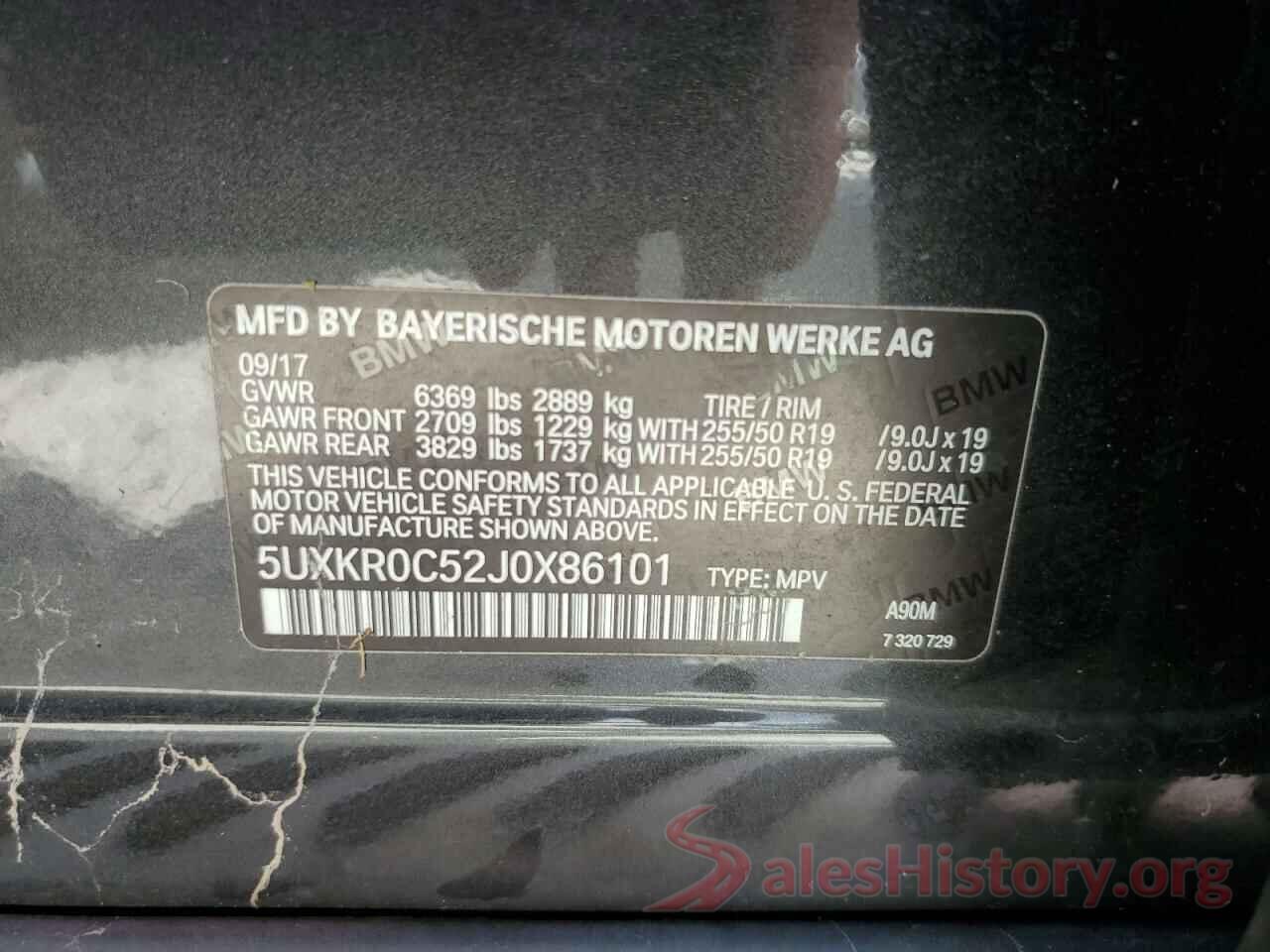 5UXKR0C52J0X86101 2018 BMW X5