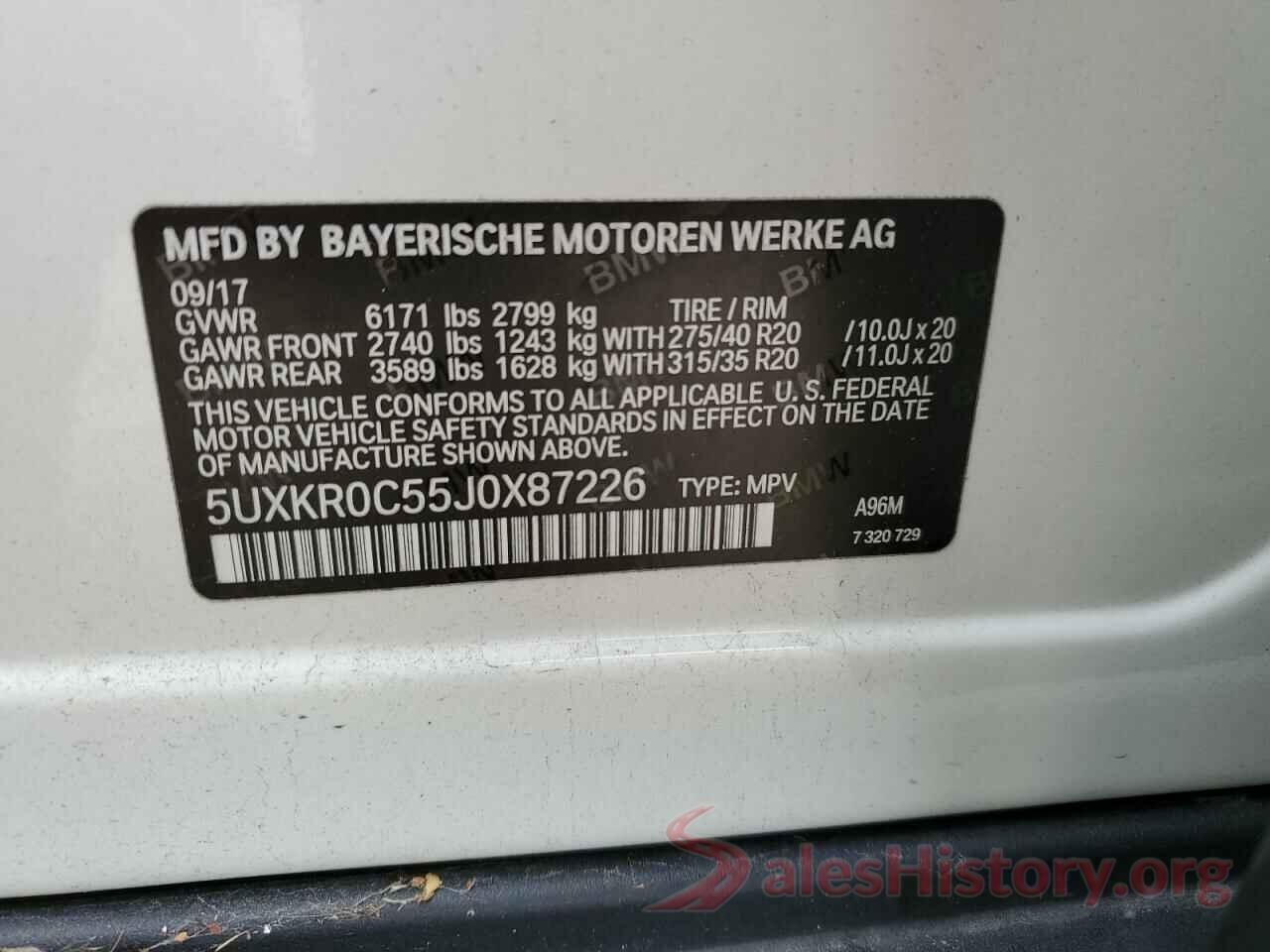 5UXKR0C55J0X87226 2018 BMW X5