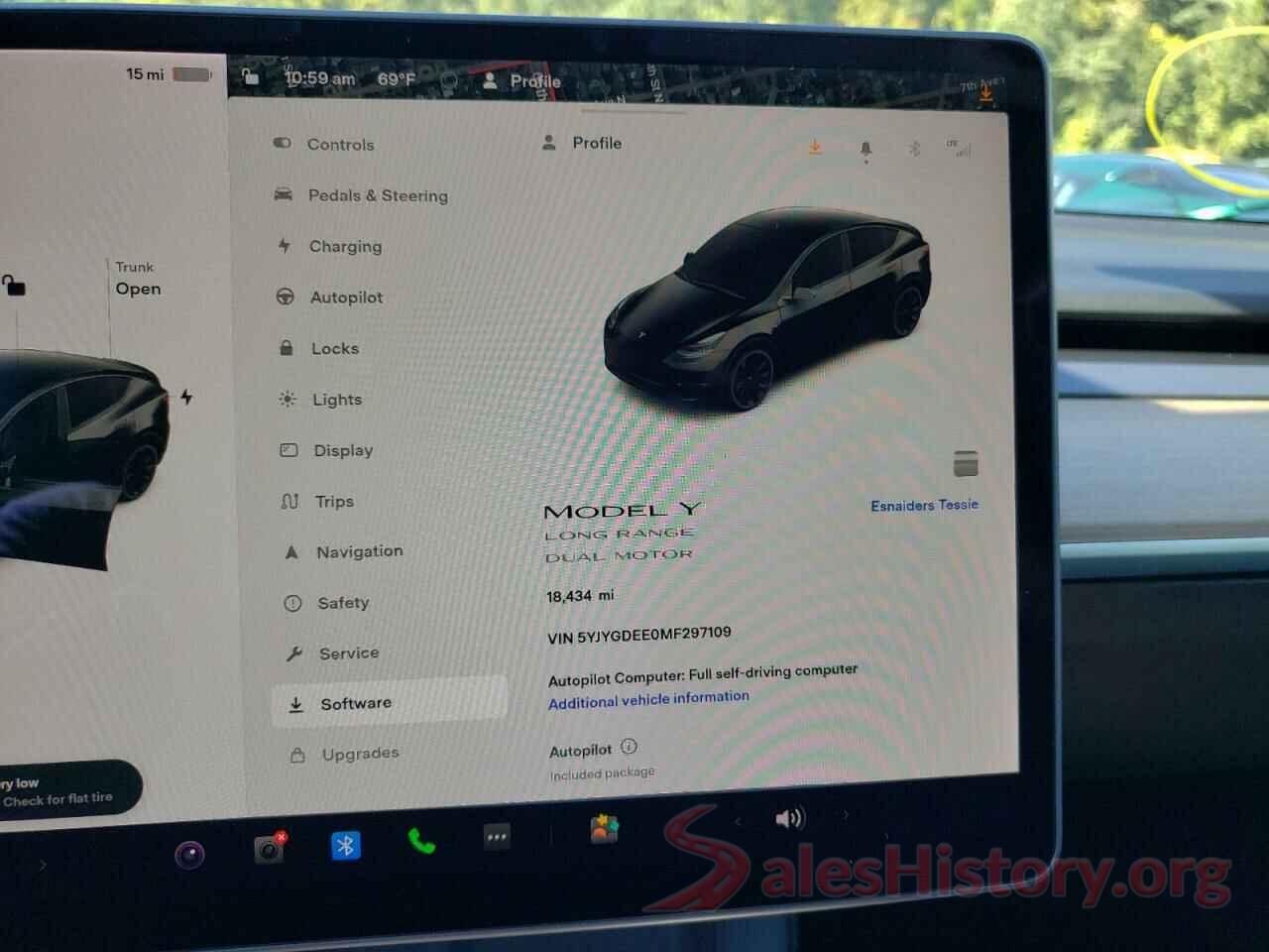 5YJYGDEE0MF297109 2021 TESLA MODEL Y