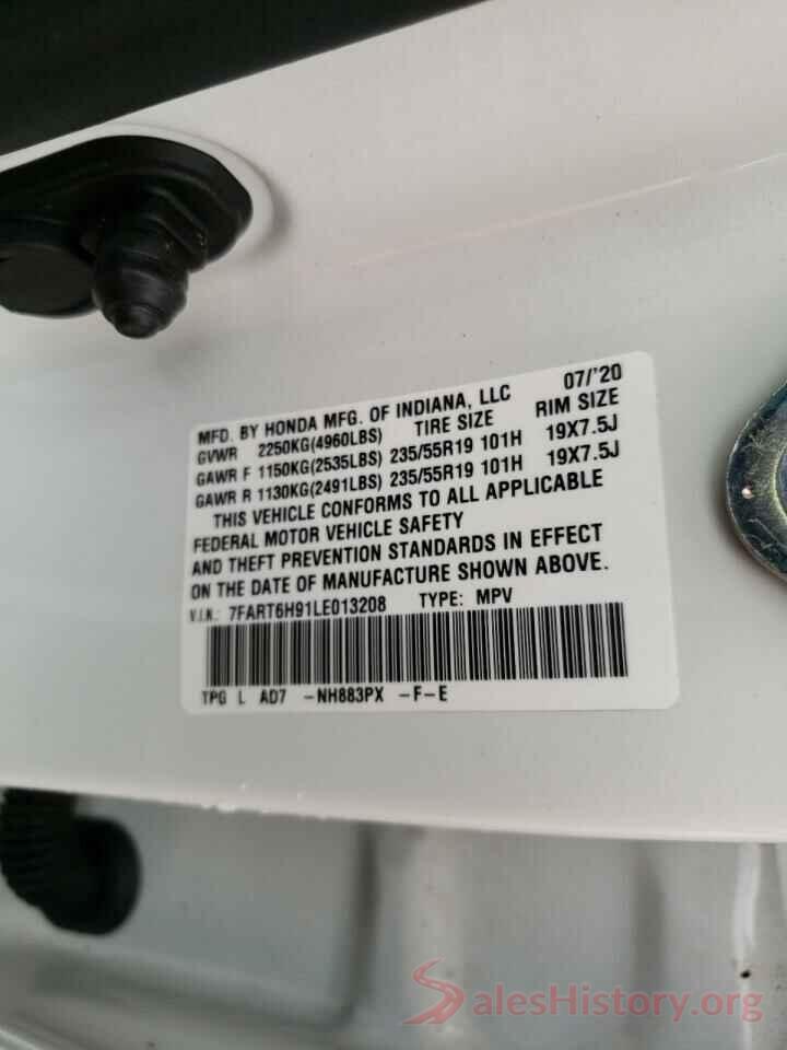 7FART6H91LE013208 2020 HONDA CRV