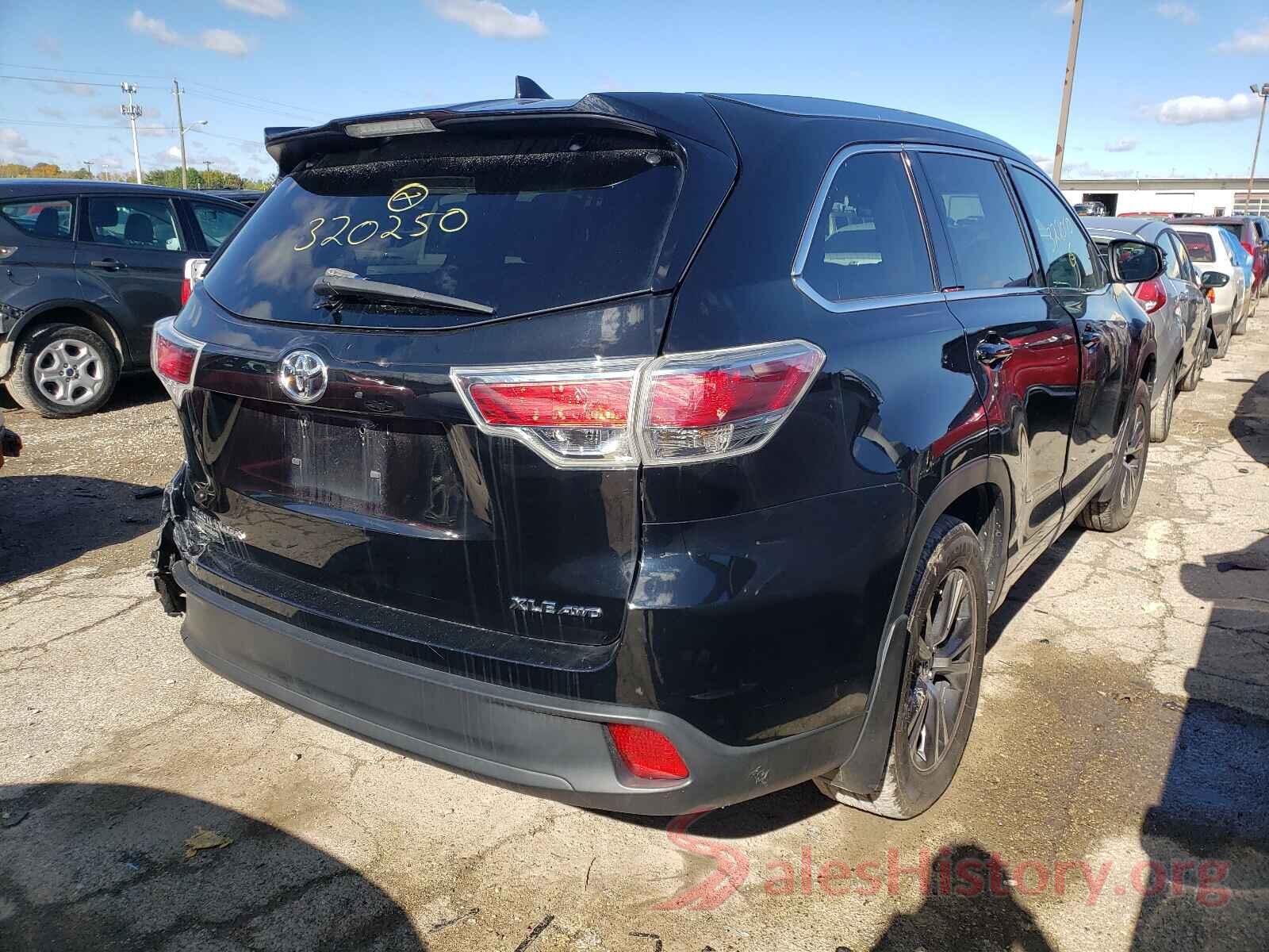 5TDJKRFH0GS320250 2016 TOYOTA HIGHLANDER