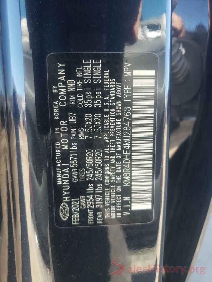 KM8R4DHE4MU284763 2021 HYUNDAI PALISADE