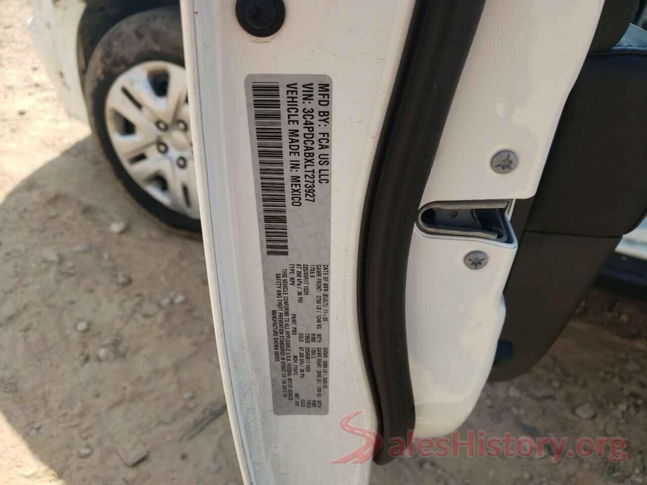 3C4PDCABXLT273927 2020 DODGE JOURNEY