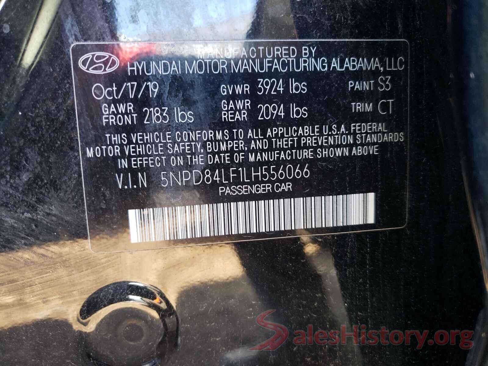 5NPD84LF1LH556066 2020 HYUNDAI ELANTRA