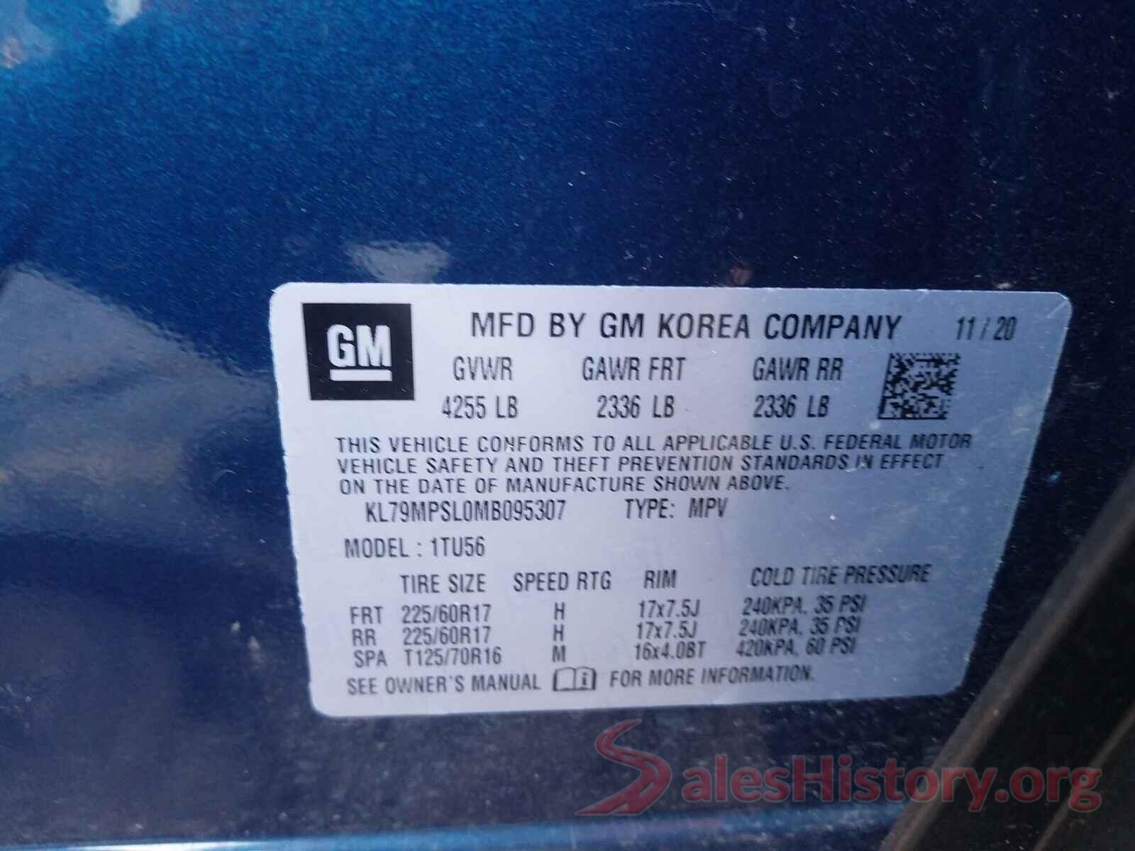 KL79MPSL0MB095307 2021 CHEVROLET TRAILBLAZE