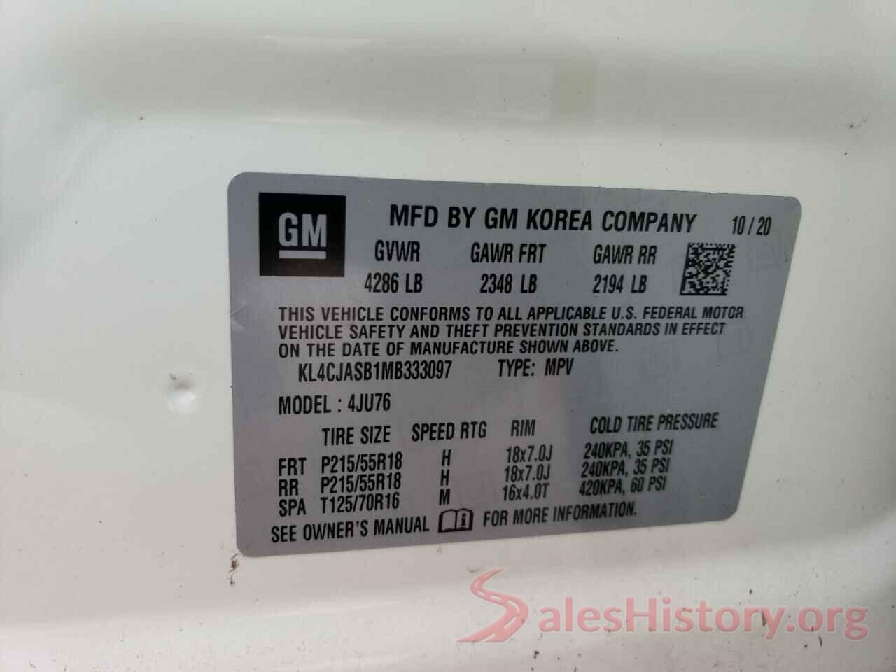 KL4CJASB1MB333097 2021 BUICK ENCORE