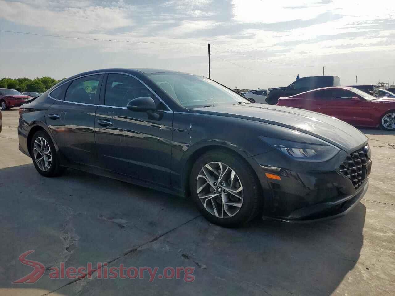 2020 HYUNDAI SONATA VIN 5NPEF4JA7LH016593, rear 3/4 view