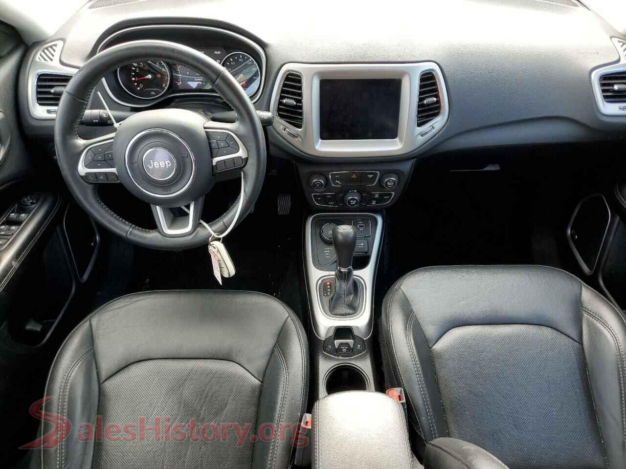 2019 JEEP COMPASS VIN 3C4NJDCB6KT672884, interior dashboard