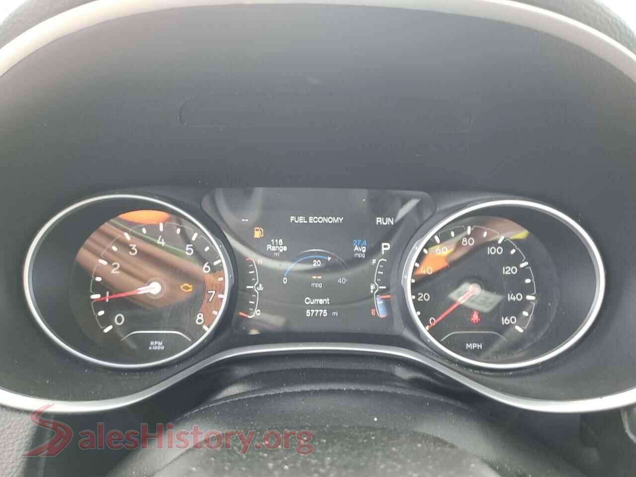 2019 JEEP COMPASS VIN 3C4NJDCB6KT672884, interior center console