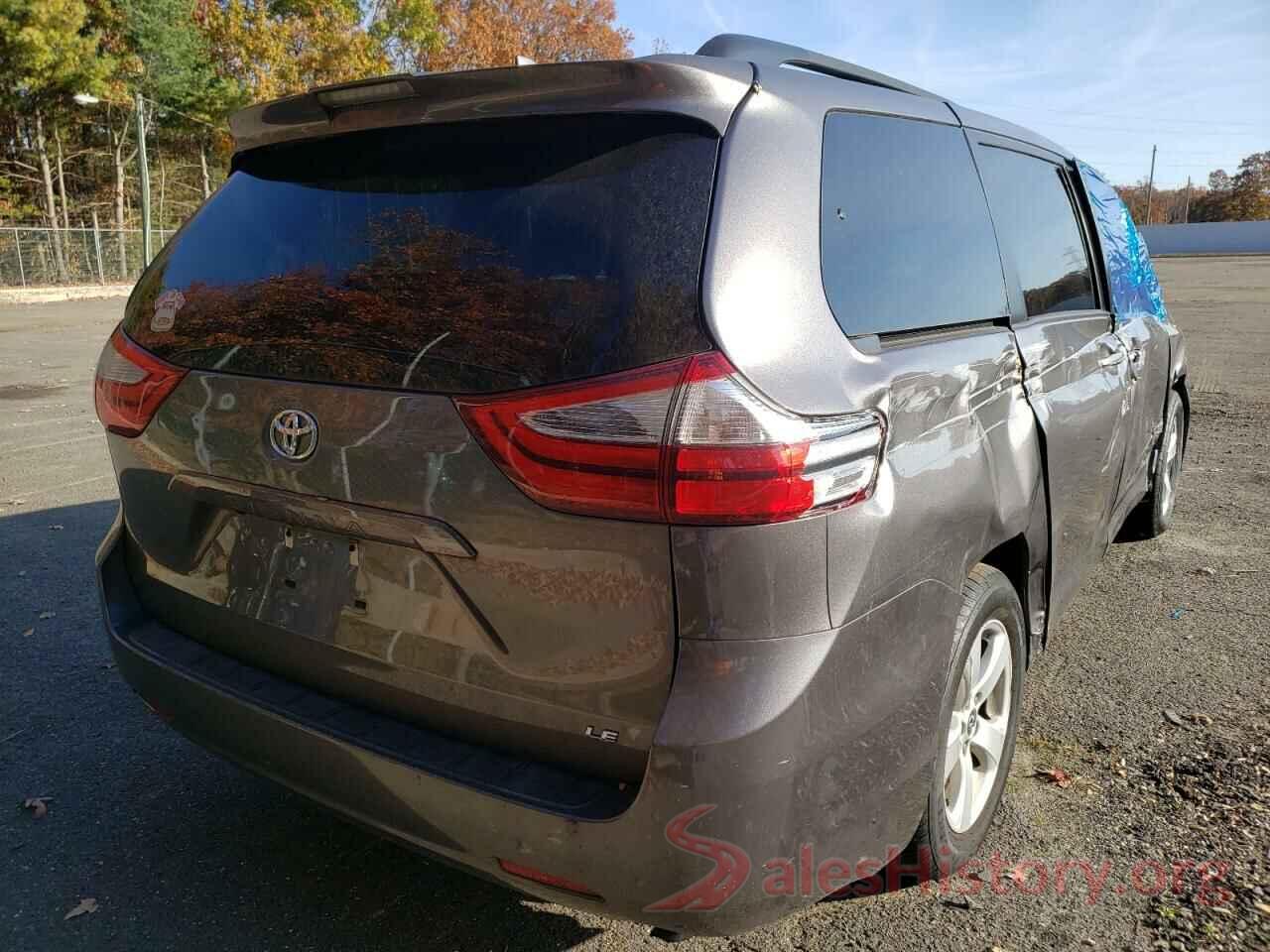 5TDKZ3DC7JS906813 2018 TOYOTA SIENNA