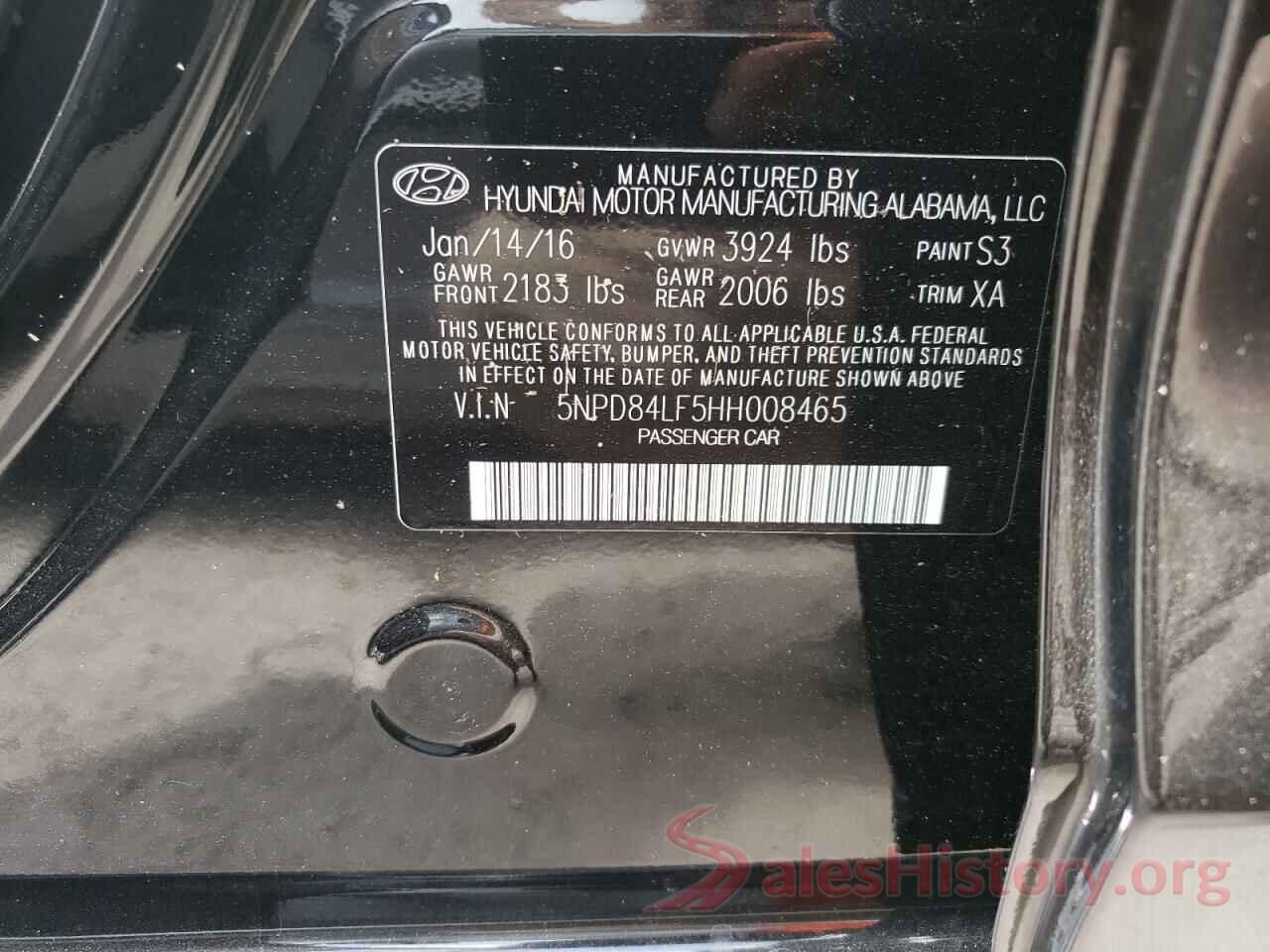 5NPD84LF5HH008465 2017 HYUNDAI ELANTRA