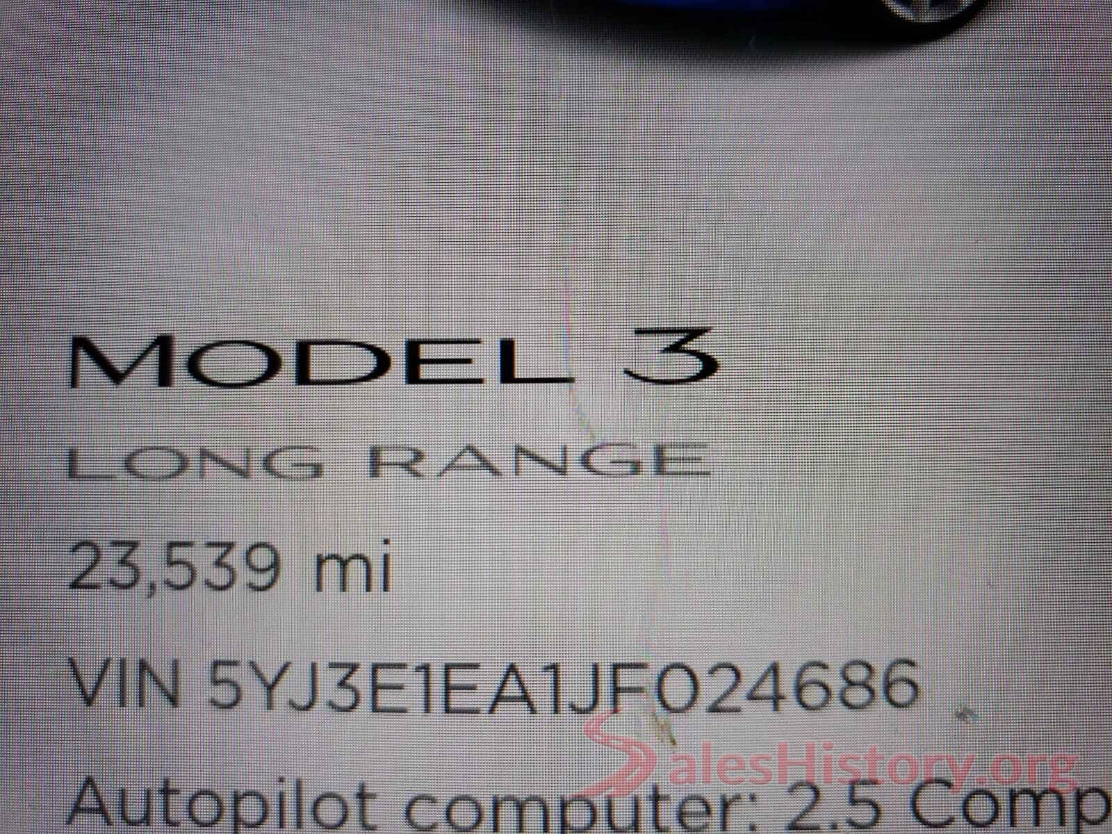 5YJ3E1EA1JF024686 2018 TESLA MODEL 3