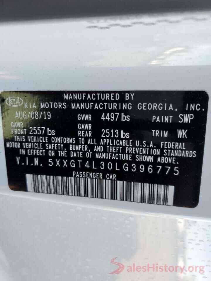 5XXGT4L30LG396775 2020 KIA OPTIMA