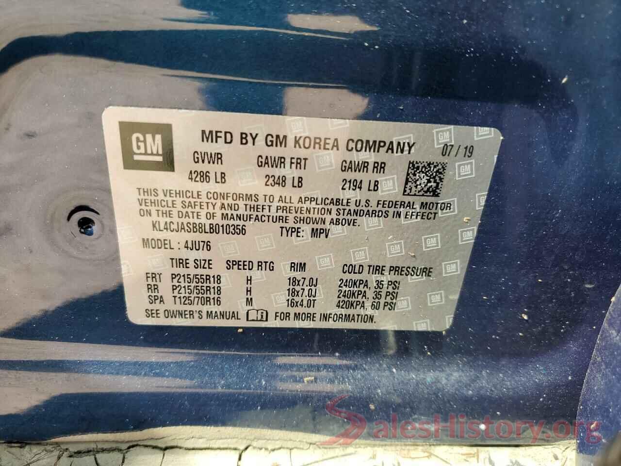 KL4CJASB8LB010356 2020 BUICK ENCORE