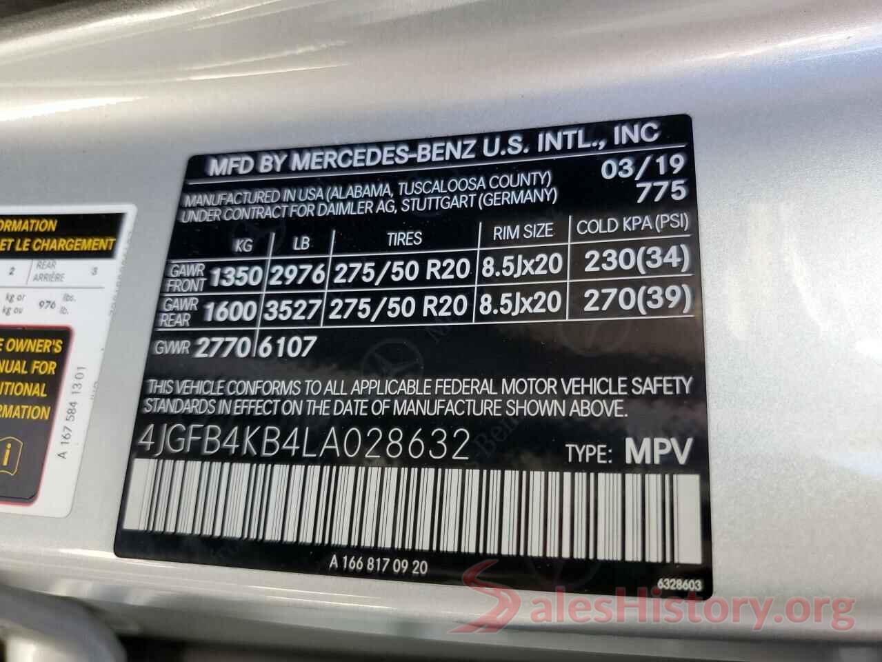 4JGFB4KB4LA028632 2020 MERCEDES-BENZ GLE-CLASS