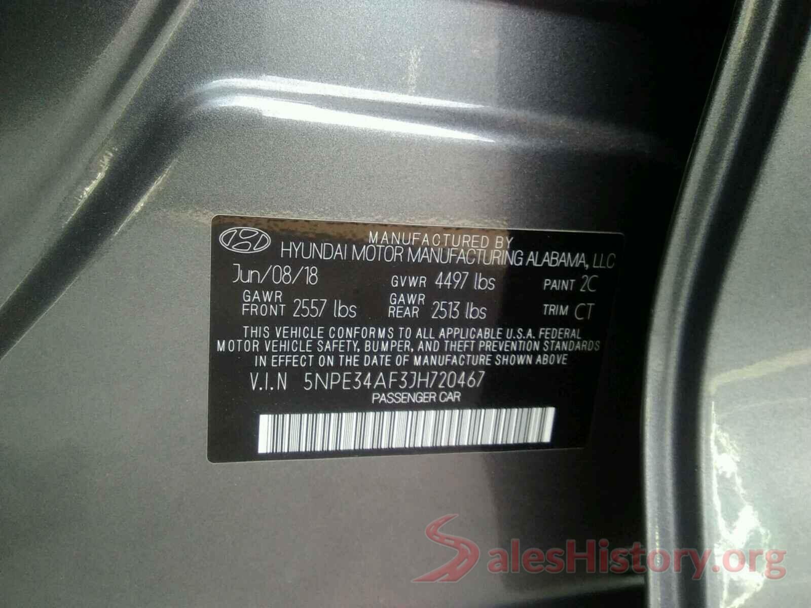 5NPE34AF3JH720467 2018 HYUNDAI SONATA