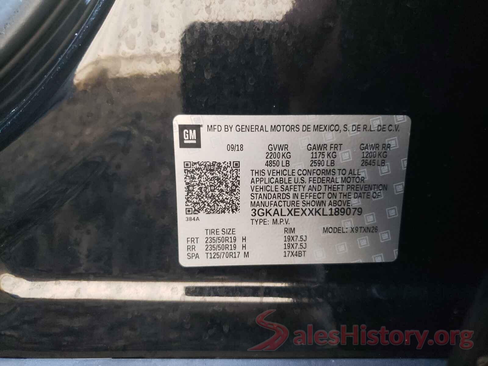 3GKALXEXXKL189079 2019 GMC TERRAIN