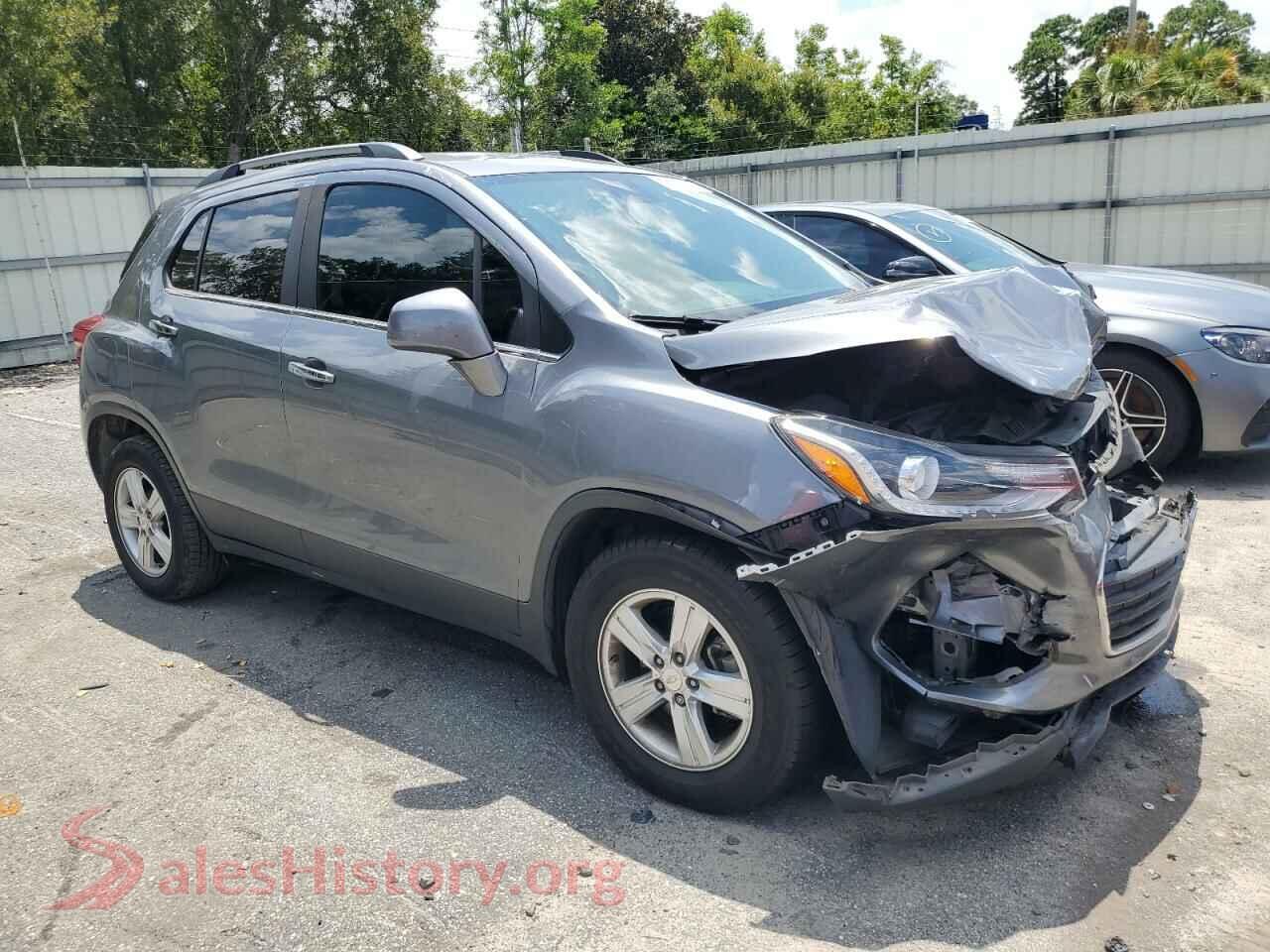 2020 CHEVROLET TRAX VIN 3GNCJLSB3LL258571, rear 3/4 view