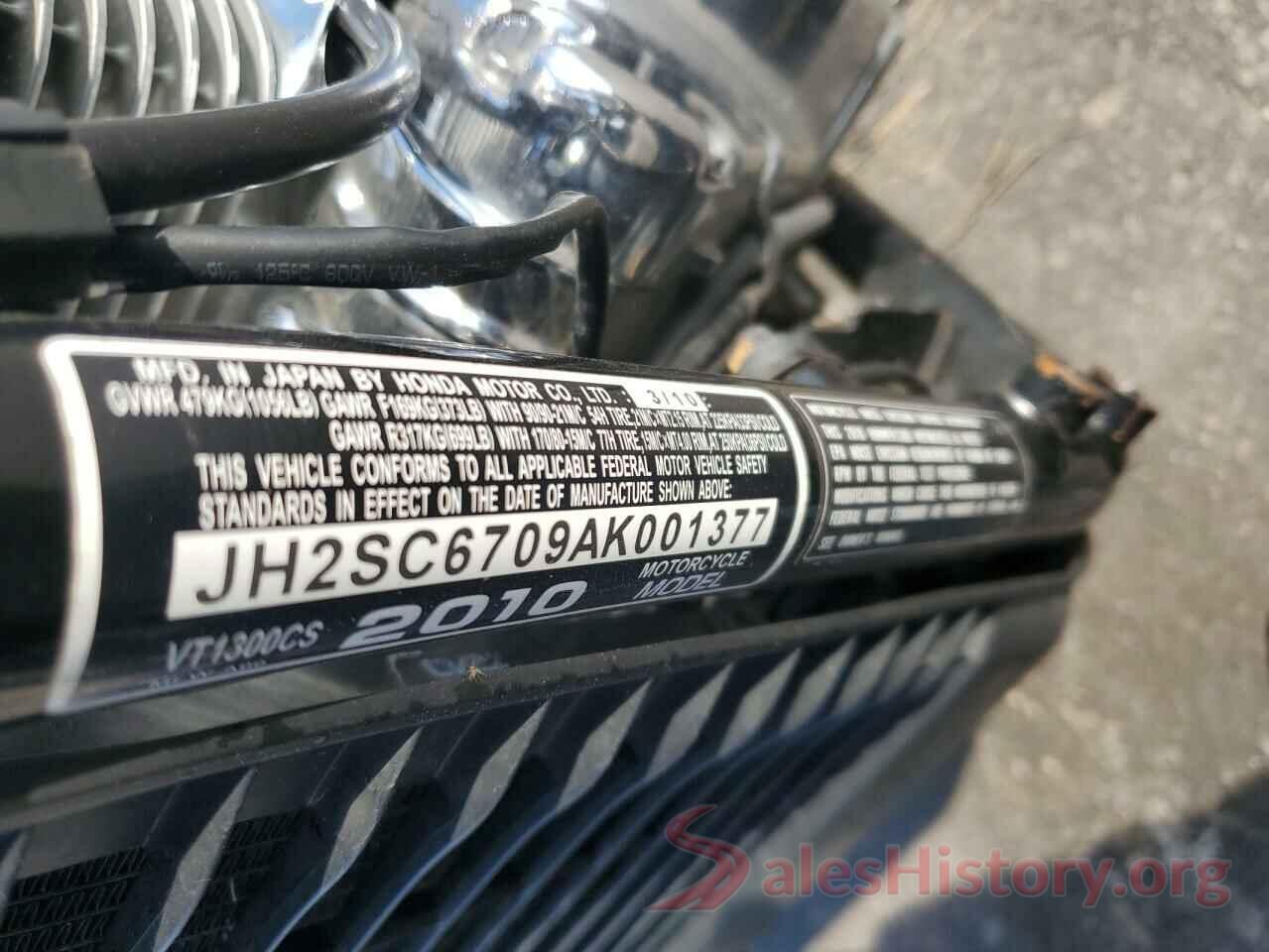 JH2SC6709AK001377 2010 HONDA VT CYCLE